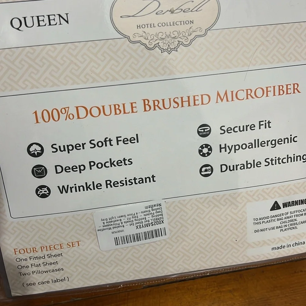 Queen size 4-piece sheet set
